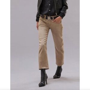 R13 Boy Straight Jeans in Sand Stretch